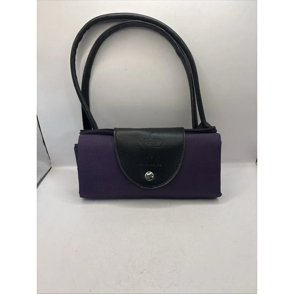 Not Your Daughters Jeans Purple Nylon Foldable Tote Bag 15”X16”